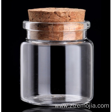 Clear glass wishing bottle with cork